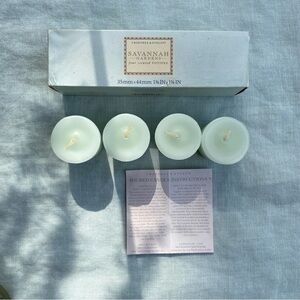 NOS NWT Crabtree Evelyn Savannah Gardens set of 4 scented votice candles